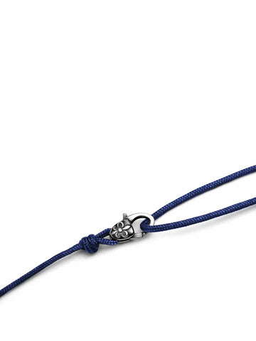 Nialaya Men's String Bracelet Navy Wrap-Around String Bracelet with Sterling Silver Lock Navy Wrap-Around String Bracelet with Sterling Silver Lock MST_070